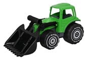 Ulkoleikit - Plasto  Tractor with frontloader. Green. 32 cm - 1674000GRB