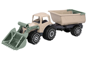 Ulkoleikit - Plasto Soft Neutrals Tractor with trailer and fron - 1672000SNC