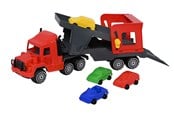 Ulkoleikit - Plasto  Car carrier with 4 cars 47 cm - 1643000