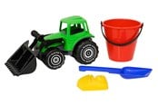 Ulkoleikit - Plasto Tractor and sand toys 4 parts - 1514000