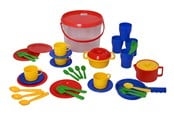 Ulkoleikit - Plasto Kitchen set in bucket 39 parts - 1501000