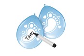 Lelut - Folat BV - Writable Balloons Birth Boy 6 pcs. - 08590