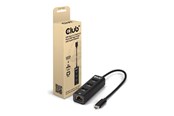 USB hub - Club 3D CSV-1549 - hub - USB Type-C - 4 ports USB hub - 4 porttia - Musta - CSV-1549
