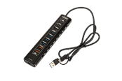 USB hub - Nitro Concepts UH1 10-Port HYBRID USB HUB USB hub - 10 porttia - Musta - NC-SR-AC-006