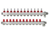 Lattialämmitys - Danfoss floor heating manifold 12+12 SSM with flowmeter - 088U0762