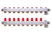 Lattialämmitys - Danfoss floor heating manifold 9+9 SSM - 088U0809