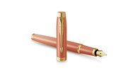 Kirjoitus- ja piirustustarvikkeet - Parker IM Writing Rituals Fountain Pen Uplifting Orange Finish with Gradient & Gold Trims Medium Nib Blue Ink Gift Box - 2203899