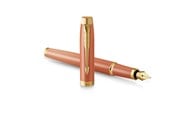 Kirjoitus- ja piirustustarvikkeet - Parker IM Writing Rituals Fountain Pen Uplifting Orange Finish with Gradient & Gold Trims Fine Nib Blue Ink Gift Box - 2203900