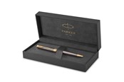 Kirjoitus- ja piirustustarvikkeet - Parker Sonnet Ballpoint Pen | Grey Lacquer with Gold Trims | Medium Point | Black Ink Refill | Gift Box - 2213679