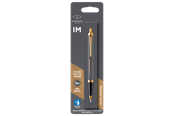 Kirjoitus- ja piirustustarvikkeet - Parker IM Ballpoint Pen | Grey Lacquer with Gold Trims | Medium Point | Blue Ink Refill - 2213779