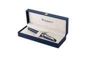 Kirjoitus- ja piirustustarvikkeet - Waterman Expert Fountain Pen Blue Lacquer with Palladium trim  Stainless steel Medium Nib Blue Ink Gift Box - 2214207