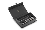 Kirjoitus- ja piirustustarvikkeet - Parker IM Duo Pen Gift Set | Fountain Pen Ballpoint Pen & Pen Pouch | Stainless Steel Finish with Chrome Trims | Medium Tip - 2214458