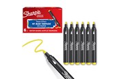 Kirjoitus- ja piirustustarvikkeet - Sharpie Creative Marker Acrylic Paint Pens | Bullet Tip Water-Based Paint Markers | Yellow | 6 Count - 2218063