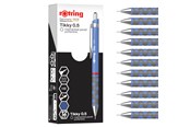 Kirjoitus- ja piirustustarvikkeet - Rotring Tikky Mechanical Pencil | HB 0.5 mm | Iris (blue) Barrel | Lightweight with Rubberised Grip | 12 Count - 2214582