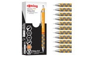 Kirjoitus- ja piirustustarvikkeet - Rotring Tikky Mechanical Pencil | HB 0.5 mm | Marigold (orange) Barrel | Lightweight with Rubberised Grip | 12 Count - 2214583