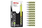 Kirjoitus- ja piirustustarvikkeet - Rotring Tikky Mechanical Pencil | HB 0.7 mm | Spidermum (lime) Barrel | Lightweight with Rubberised Grip | 12 Count - 2214586