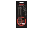 Kirjoitus- ja piirustustarvikkeet - Rotring Tikky Mechanical Pencil Ballpoint & Eraser Set | HB Lead 0.5 mm Pencil | Medium Point Pen | Black Barrel - 2221254