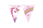 Lelut - Globos - Paper Bunting Unicorn Rainbow Colors 3mtr. - 93763