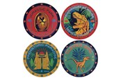 Fanituotteet - FaNaTtik - Jurassic Park Set of 4 Printed Metal Drinks Coasters - Ravintolavaunu - UV-JP156