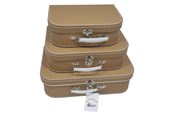Rooliasut - Playwood - Cardboard Suitcase Set Brown 3 pcs. - Sl0371