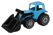 Ulkoleikit - Plasto  Tractor with frontloader. Turquoise. 32 cm - 1674000TUB