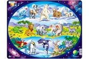 Palapelit - Larsen Puzzles Maxi Animals Around the World 15 pcs Puzzle - LA-NM6