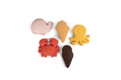 Vauva- ja taaperolelut - Filibabba Silicone sand toys 5 pieces - Peach Mix - FI-03564