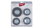 Poranterät & Ruuvauskärjet - Makita D-65729 Wire Wheel Brush 4 Pieces - D-65729