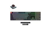 Näppäimistöt - Keychron K5 v2 RGB QMK Wireless Hot Swap QMK - Low Profile 2.0 Brown - Pelinäppäimistö - Pohjoismainen - Musta - K5X-H3Z-BO