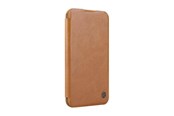 Puhelin - Kannet ja kotelot - Nillkin Qin Pro Leather Case for iPhone 16 - Brown - 6902048281943