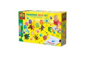 Luovat leikit - SES Creative Finger Paint Mega Set 6 Colours x 110ml - Includes 2-Metre Paper Roll - S00393