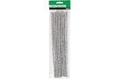 Askartelu- ja taidetarvikkeet - Creativ Company - Chenille Silver 30cm 24pcs. - 51635