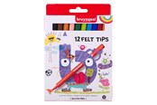 Kirjoitus- ja piirustustarvikkeet - Bruynzeel Kids Felt-tip pens 12 pcs. - 60121112
