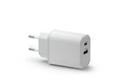 Puhelin - Adapterit & Laturit - dbramante1928 re-charge - EU Wall Charger - USB-C 30W+USB-A 18W - White - CH18EUWH7150