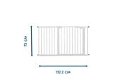 Vauvatarvikkeet - BabyDan Premier Safety Gate Extra Wide 126-132 cm White - 500882