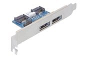 Muut kaapelit - DeLOCK Slot bracket 2x eSATAp 5V/12V with Low Profile Bracket - 61725