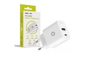 Puhelin - Adapterit & Laturit - Mobile Origin PD20W Wall Charger MO12 - white 1 USB-A + 1 USB-C - FRL-PD20W-MO12