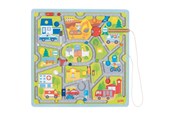 Vauva- ja taaperolelut - Goki - Wooden Magnet Maze Small Town - 58379