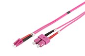 Verkkokaapelit - DIGITUS Fiber Optic Multimode Patch Cord OM4 LC / SC - 5m - Pinkki - 5m - DK-2532-05-4