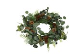 Sisustus - NORDIC WINTER Artificial Wreath Ø50 cm w/blueberry - 780-090
