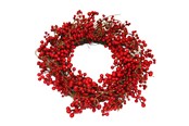 Sisustus - NORDIC WINTER Artificial wreath Ø60 cm w/red berries - 780-091