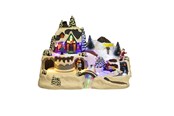 Sisustus - NORDIC WINTER Christmas town "River Town" w/lights & music - 780-522