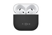 Puhelin - Muut lisävarusteet - FIXED Silky Silicone case for Apple AirPods 4/4 ANC Black - FIXSIL-1473-BK
