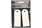 Harrastustarvikkeet - Creativ Company - Manila Labels Off-white 20 pcs. - 234022