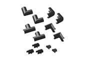 Kaapelihyllyt, Kaapelisukat & Kaapelisiteet - D-LINE Accessory Kit 20x10 Clip-Over Design Black - CLOAP2010B