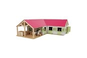 Puulelut - Kids Globe - Horse Corner Stable with 3 Boxes and Storage Pink 1:24 - 610210