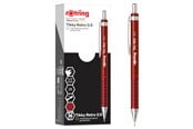 Kirjoitus- ja piirustustarvikkeet - Rotring Tikky Retro Mechanical Pencils | 2B 0.5 mm | Red Barrels | with Comfort Rippled Grip | 12 Count - 2202568