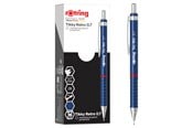 Kirjoitus- ja piirustustarvikkeet - Rotring Tikky Retro Mechanical Pencils | 2B 0.7 mm | Blue Barrels | with Comfort Rippled Grip | 12 Count - 2202569