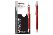 Kirjoitus- ja piirustustarvikkeet - Rotring Tikky Retro Mechanical Pencils | 2B 0.7 mm | Red Barrels | with Comfort Rippled Grip | 12 Count - 2202631