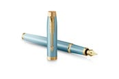 Kirjoitus- ja piirustustarvikkeet - Parker IM Writing Rituals Fountain Pen | Turquoise Green Finish with Gradient | Gold Trims | Medium Nib | Blue Ink | Gift Box - 2203891